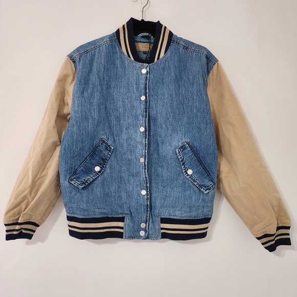 New BLANKNYC Blue Quilted Varsity Jacket - Small - Picture 6 of 12